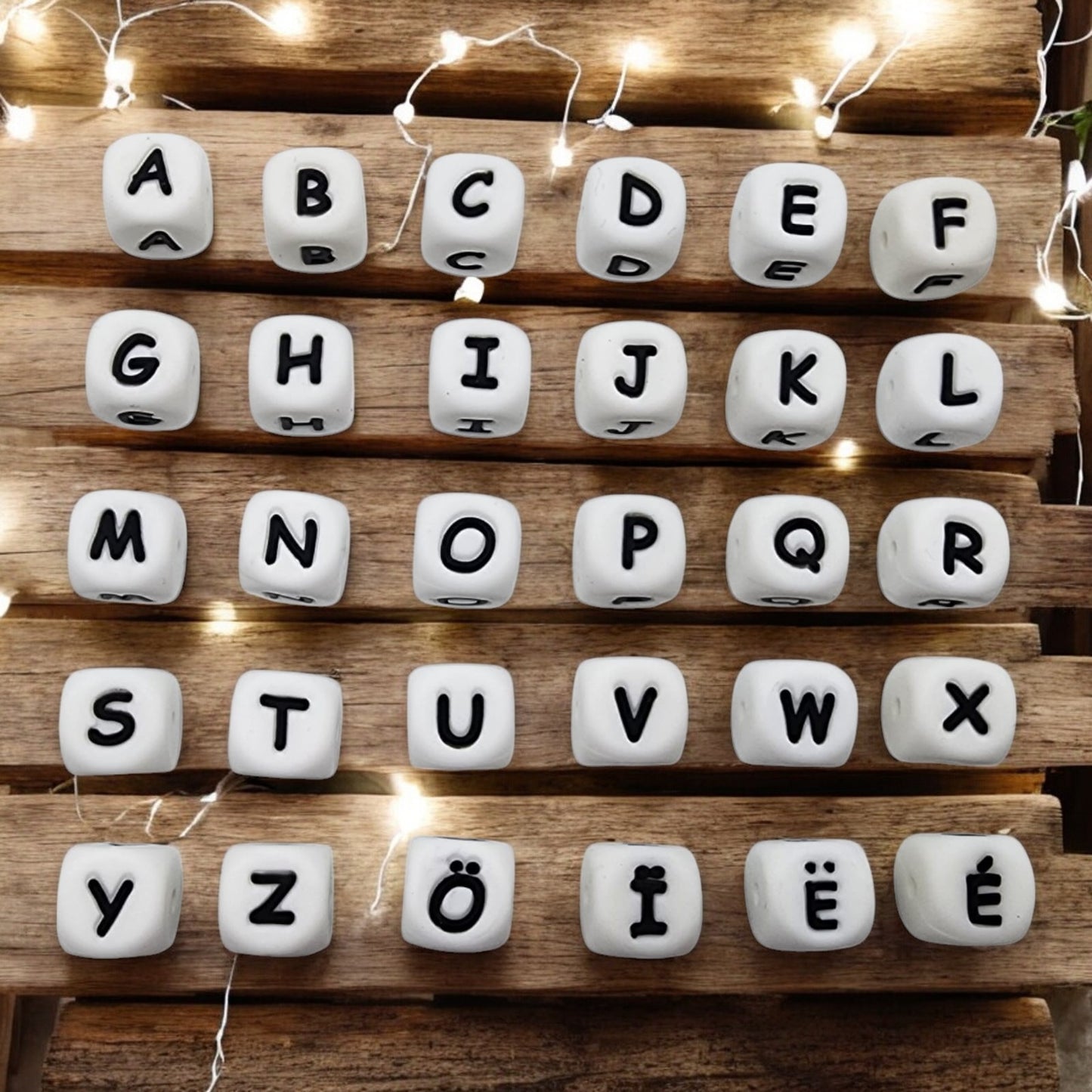 Perles Alphabet en silicone