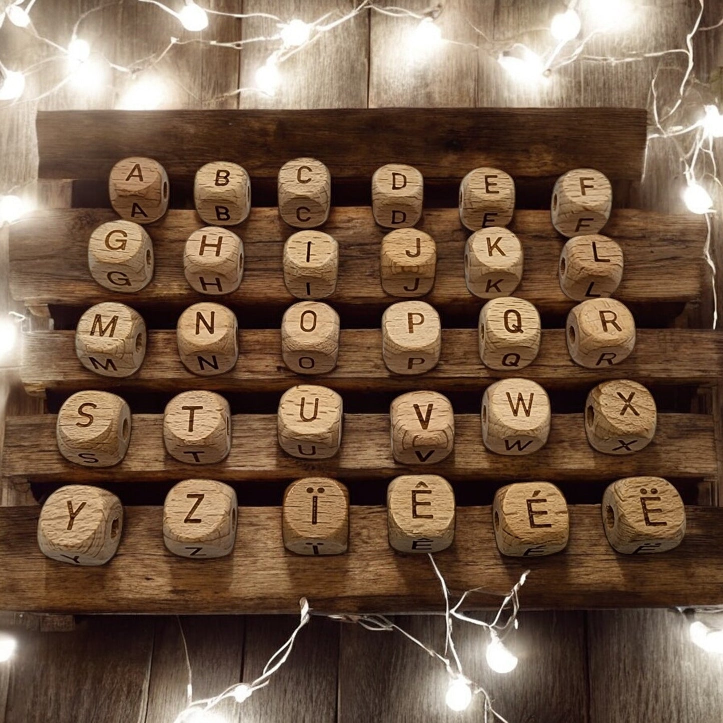 Perles Alphabet en bois