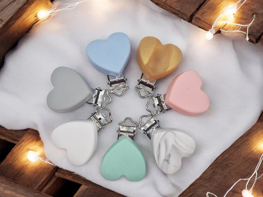 Clips coeurs silicone